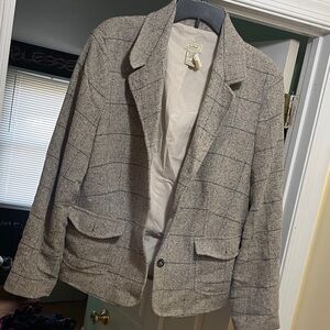 L.L. Bean Gray Wool Blend Blazer